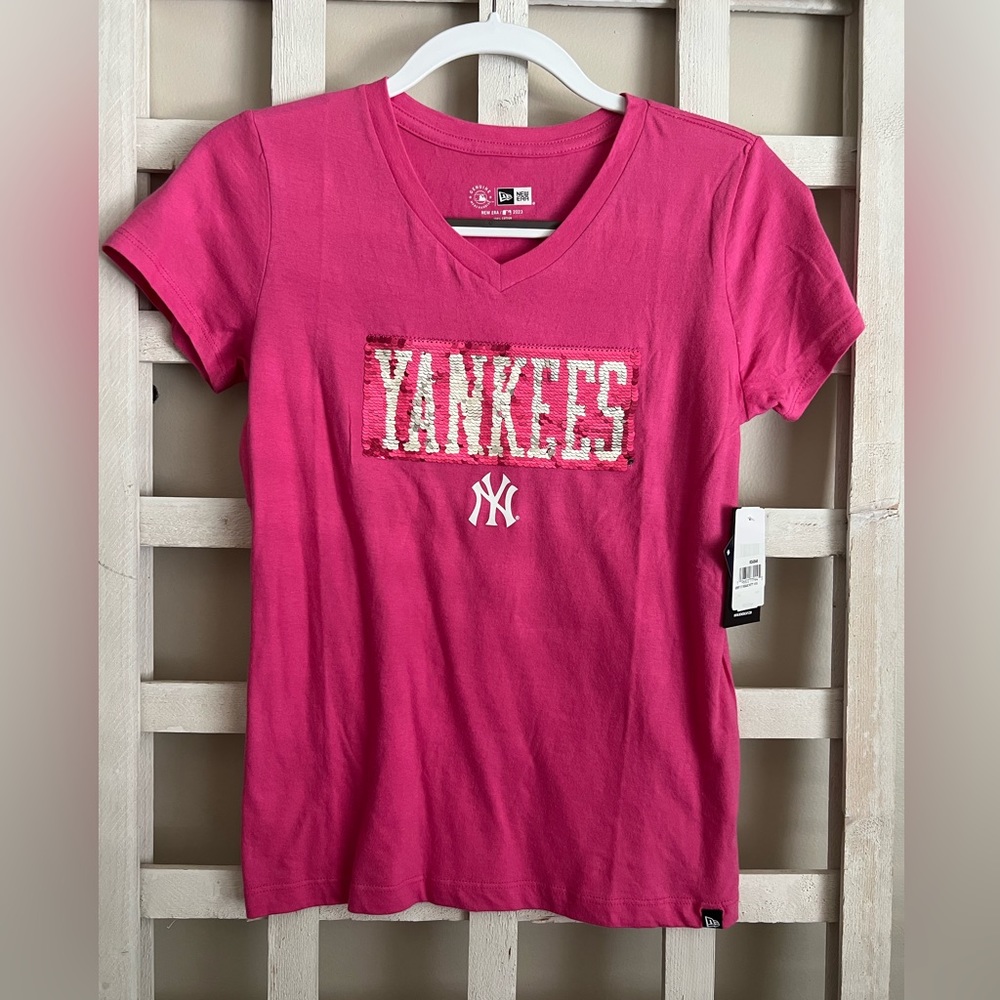 New York Yankees Girls Sequin Shirt